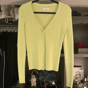 Saturdays New York City Lime Green Cardigan